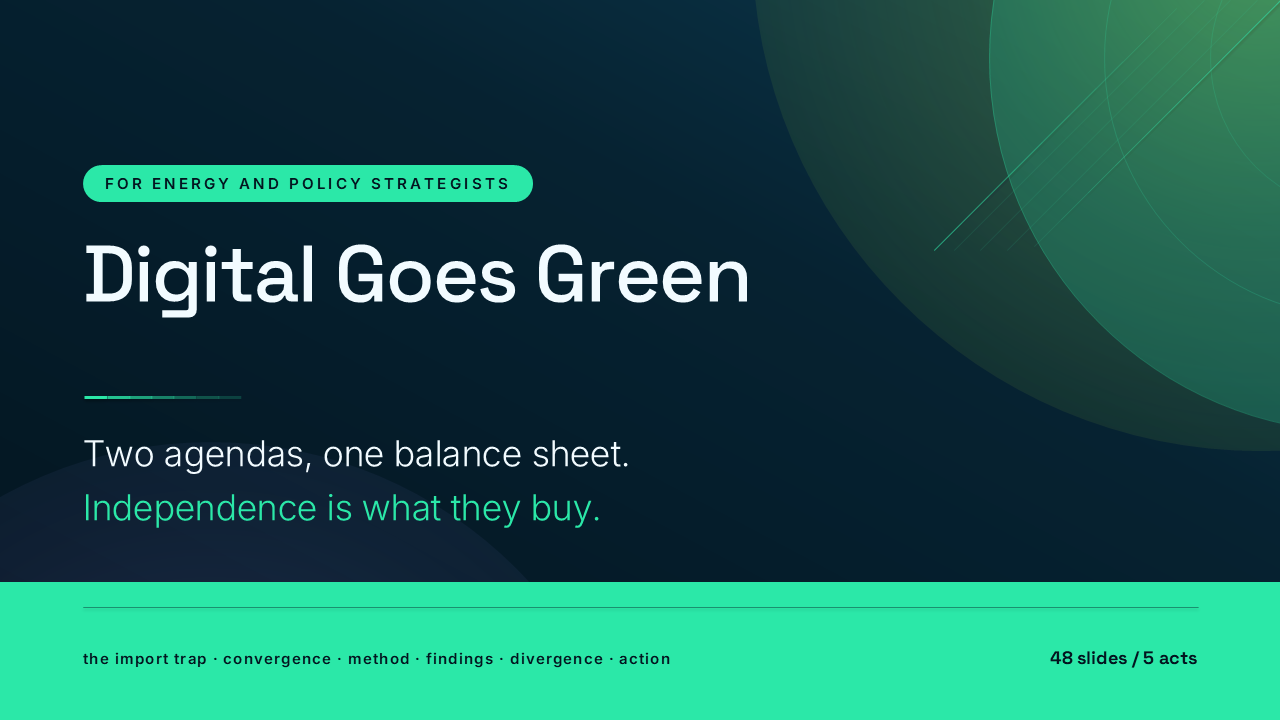 Digital Goes Green: Digital Strategy and Energy Independence (48 Slides) preview