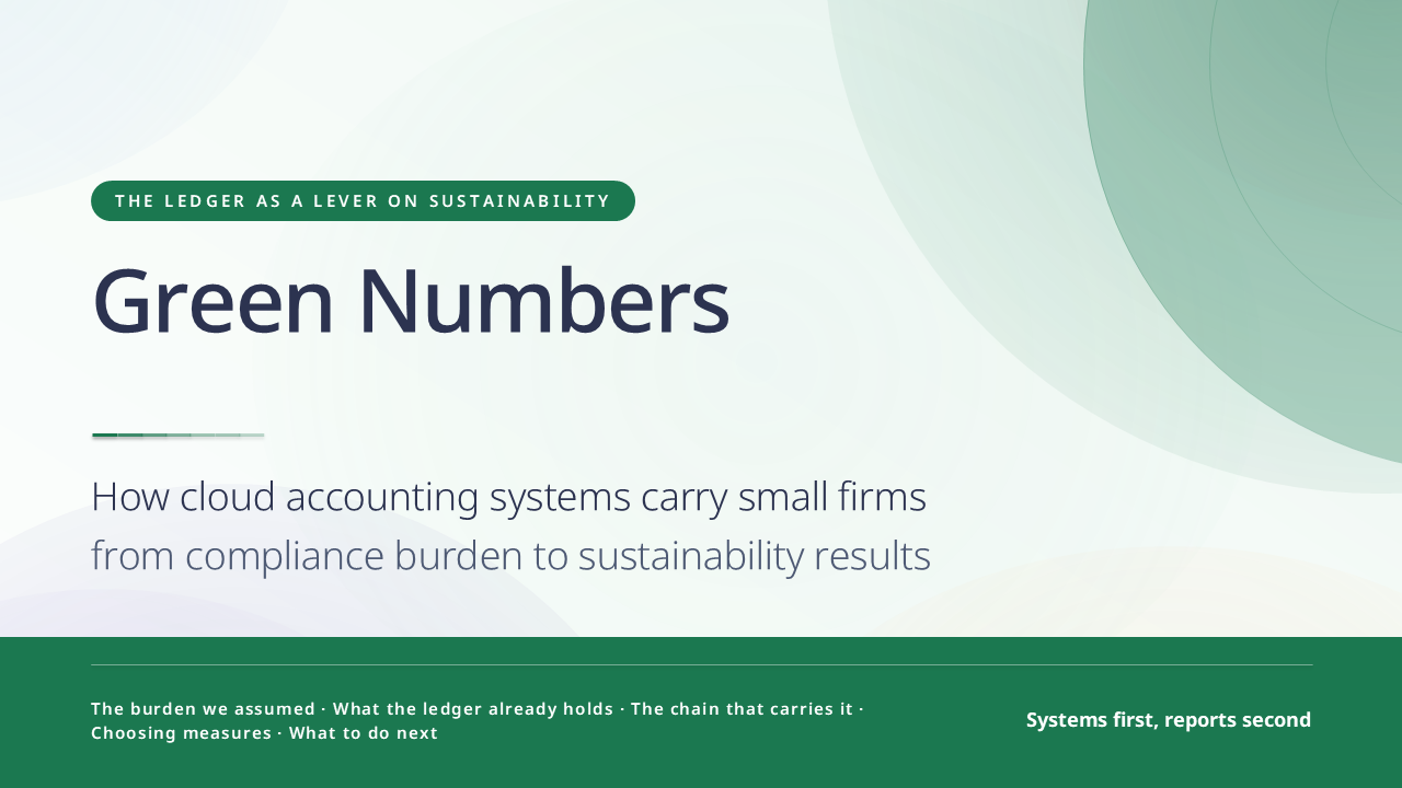 Green Numbers: Cloud Accounting and Small-Firm Sustainability (50 Slides) preview