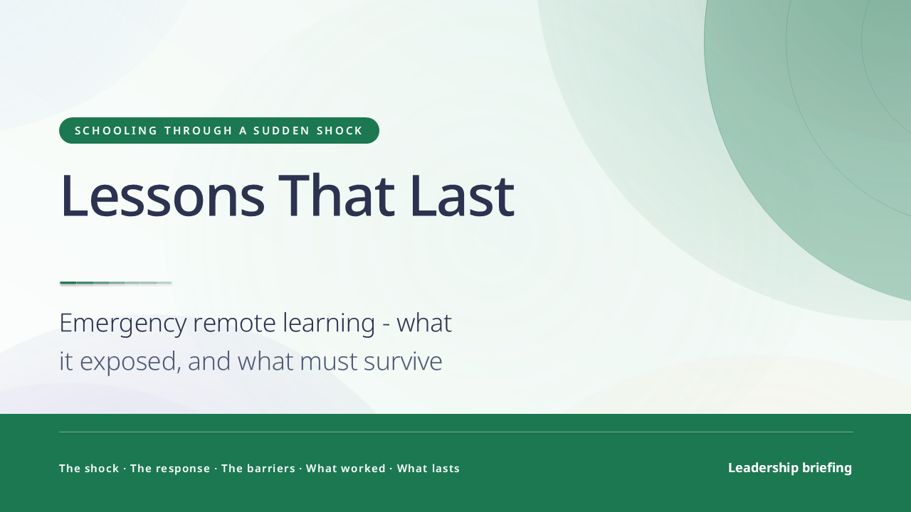 Lessons That Last: Remote Learning and Education Technology (50 Slides) preview