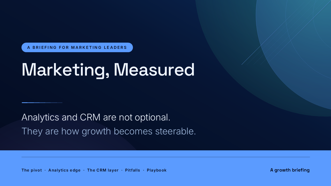 Marketing Measured: Analytics and CRM as a Growth Engine (52 Slides) preview