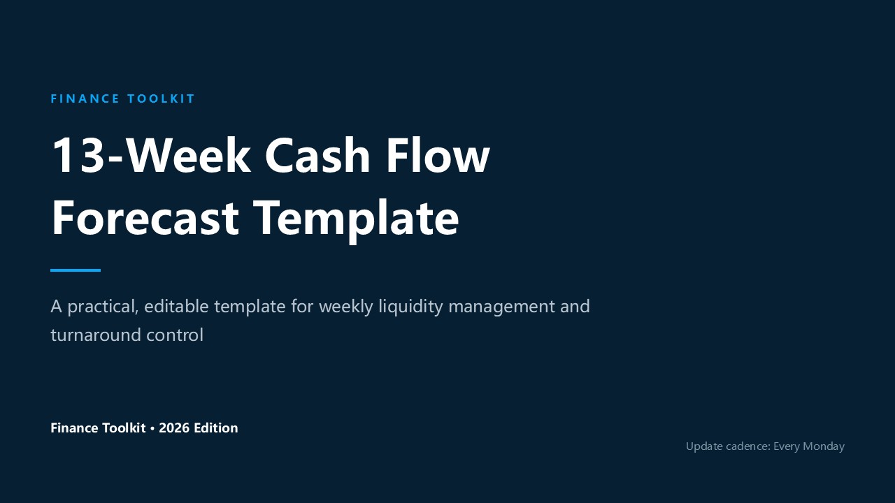 13-Week Cash Flow Forecast Template (Weekly Model) preview