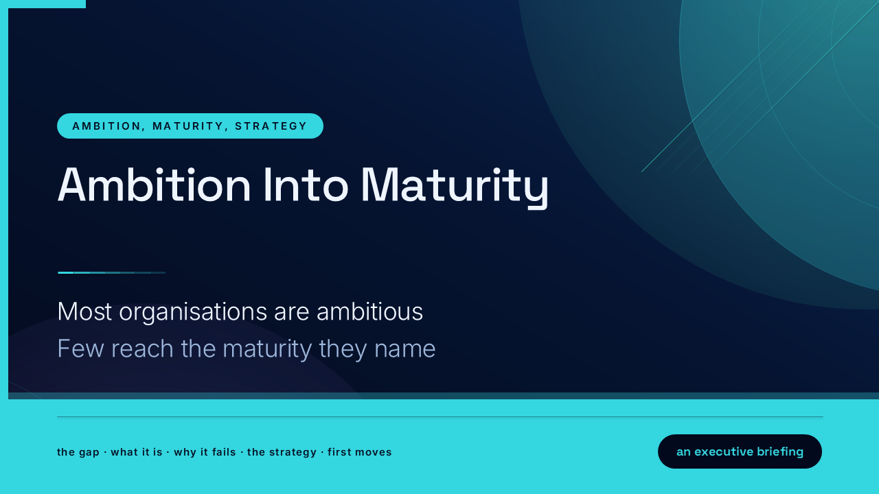 Ambition Into Maturity: Strategy and Digital Maturity (50 Slides) preview