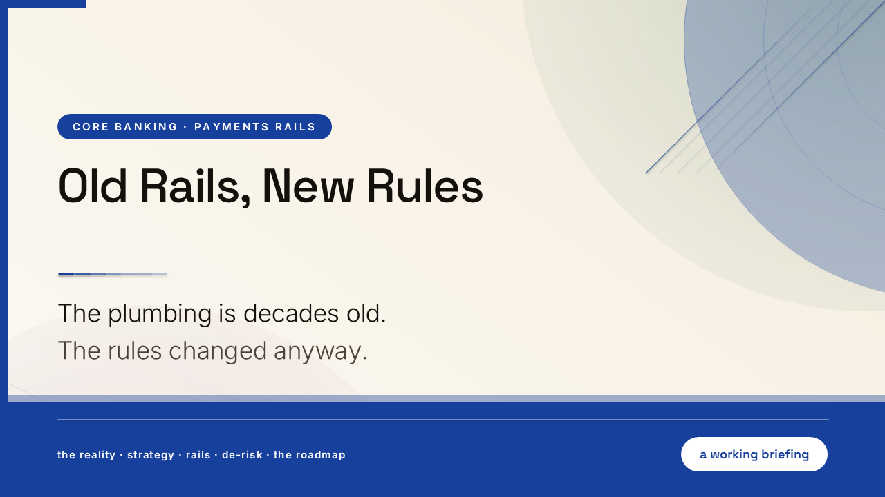 Old Rails, New Rules: Core Banking and Payments (50 Slides) preview