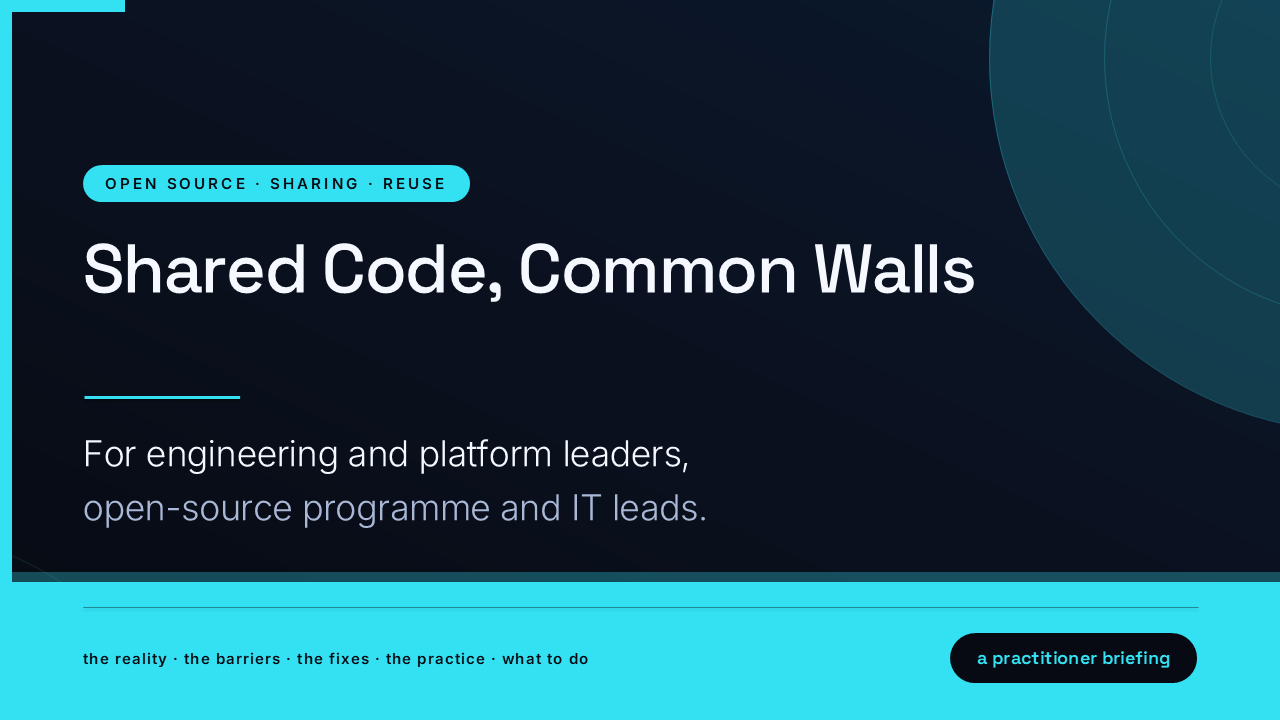 Shared Code, Common Walls: Open Source Sharing and Reuse (49 Slides) preview