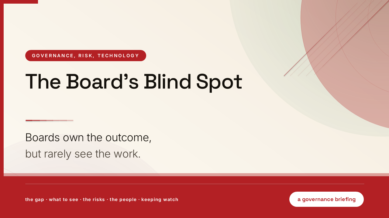 The Board's Blind Spot: Overseeing Digital Transformation (50 Slides) preview