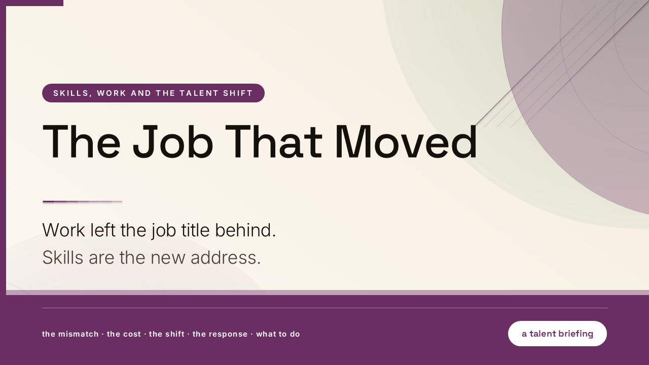 The Job That Moved: The Skills Mismatch Economy (48 Slides) preview