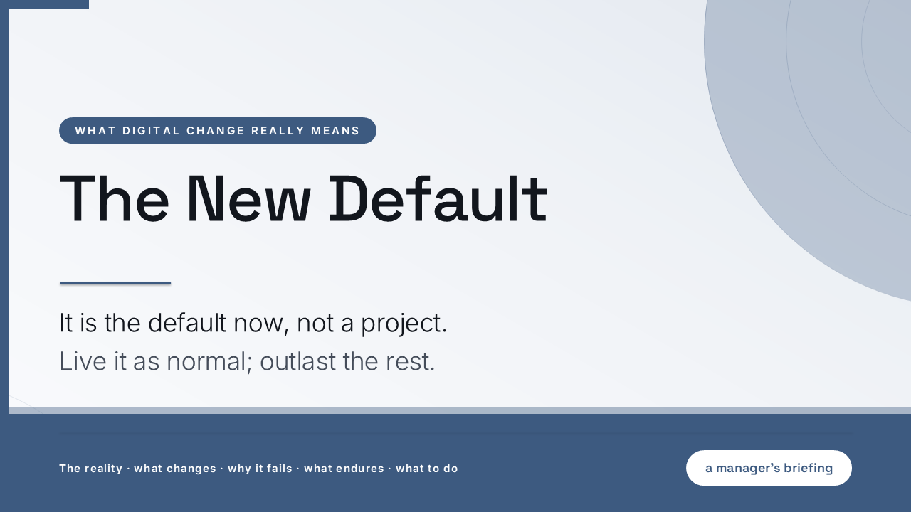 The New Default: Digital Transformation in Modern Business (50 Slides) preview