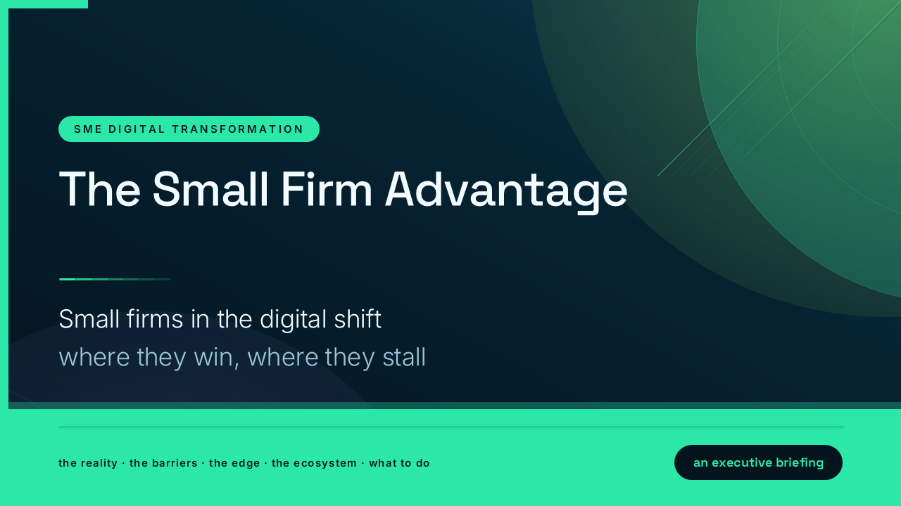 The Small Firm Advantage: SMEs and Industry 4.0 (50 Slides) preview